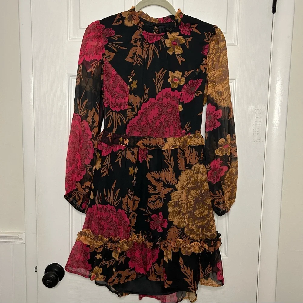 Anthropologie Porridge Puff-Sleeved Floral Mini Dress - Picture 5 of 16